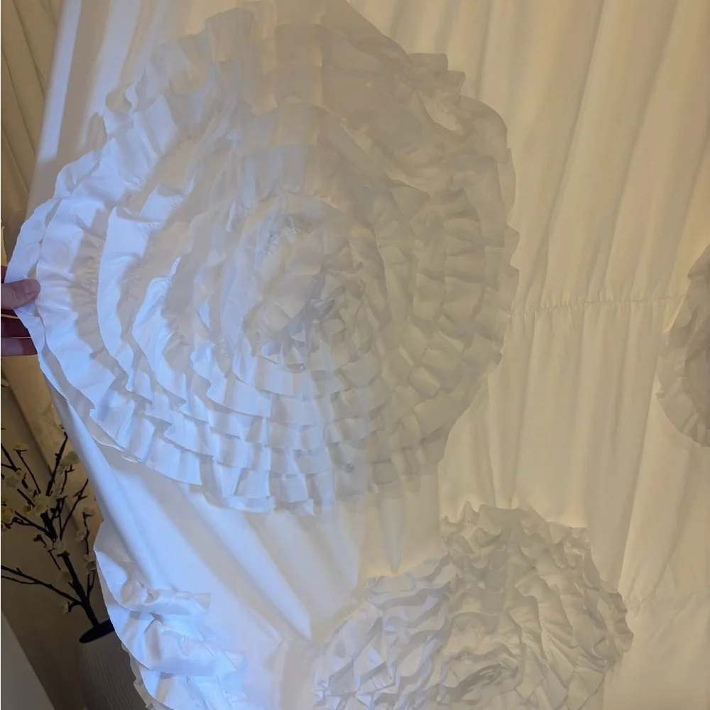 Serena Elegant White Shower Curtain